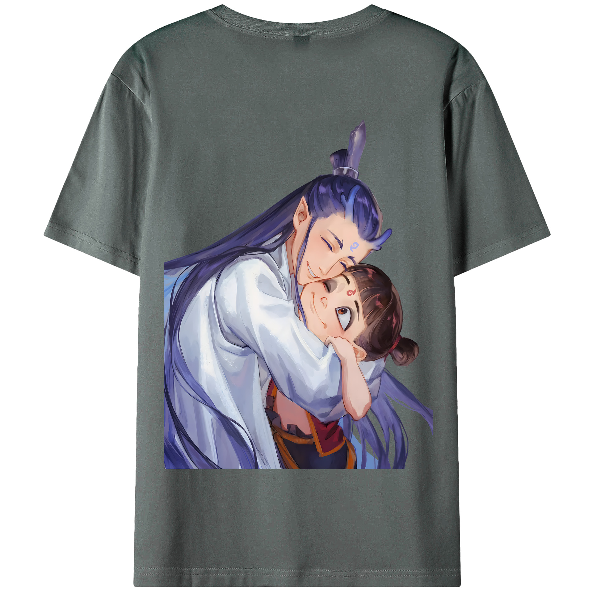 （画像用） Ne Zha 2 ナタ 魔童の大暴れ 綿100％半袖Tシャツ（背面プリント）